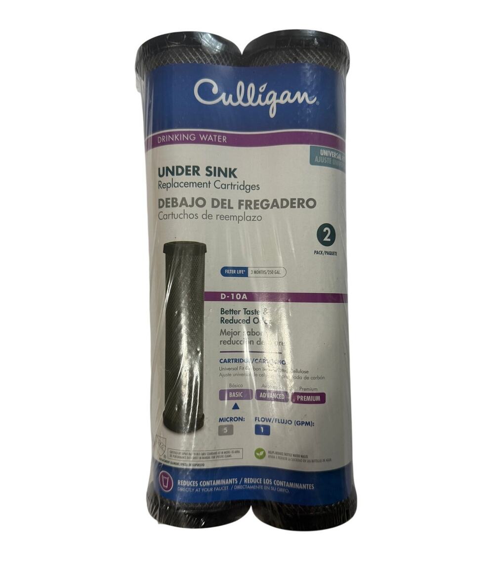 New Culligan Under Sink D-10A Drinking Water Filters Pack of 2